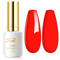 Imtiti neon red bottle front view showing bold color and volume benefit