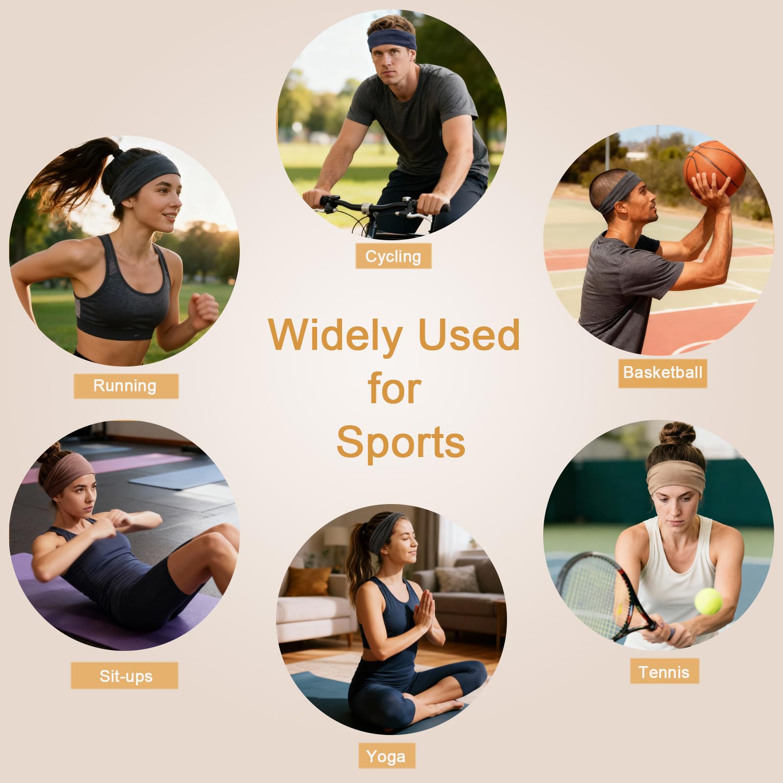 IMYORT flat lay of six headbands showing mix-and-match style options
