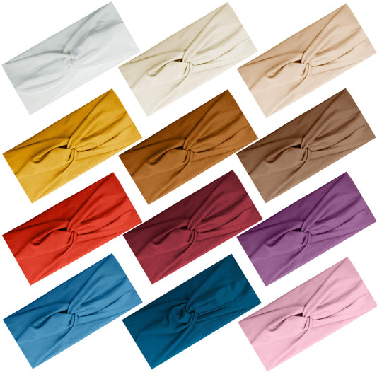 IMYORT front view of 12-pack headbands showing color variety and convenience