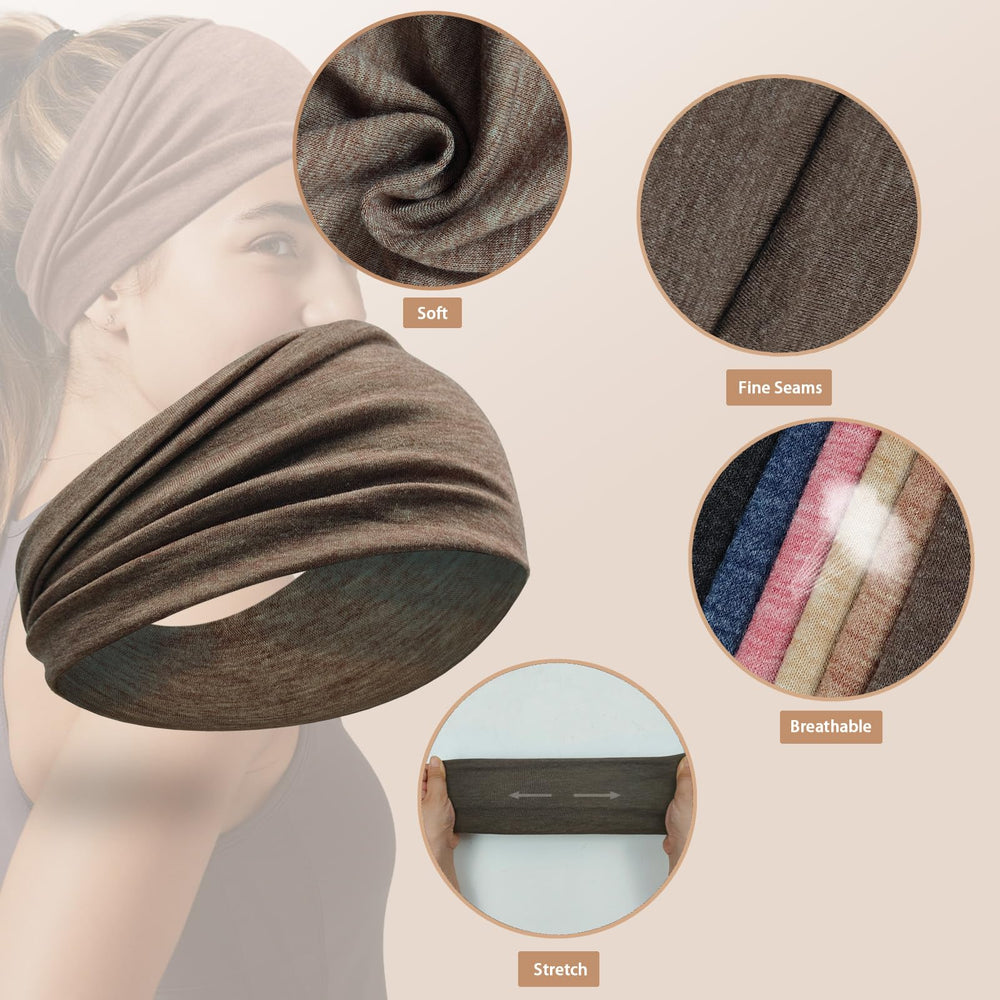 IMYORT model wearing headband during exercise demonstrating no-slip hold