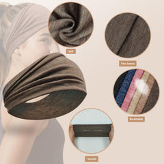 IMYORT model wearing headband during exercise demonstrating no-slip hold