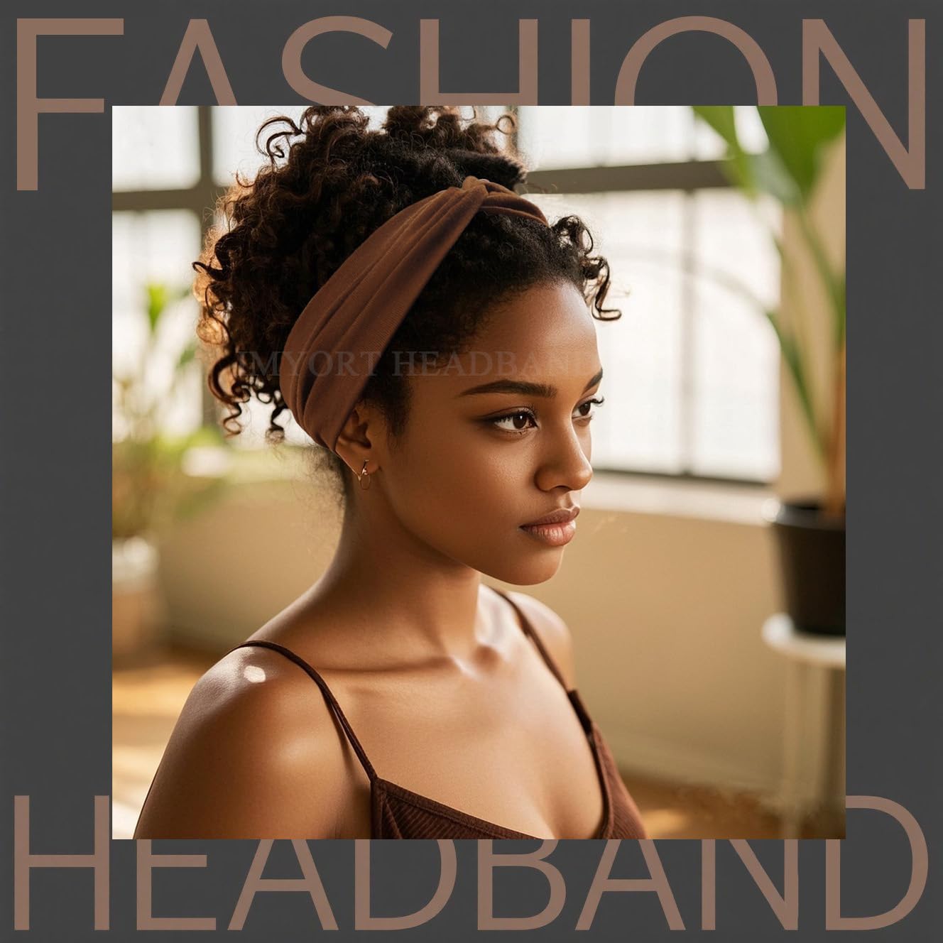 IMYORT headband in hand showing size and scale for easy fit estimation