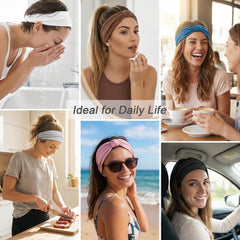 IMYORT woman running outdoors wearing headband for secure non-slip hold