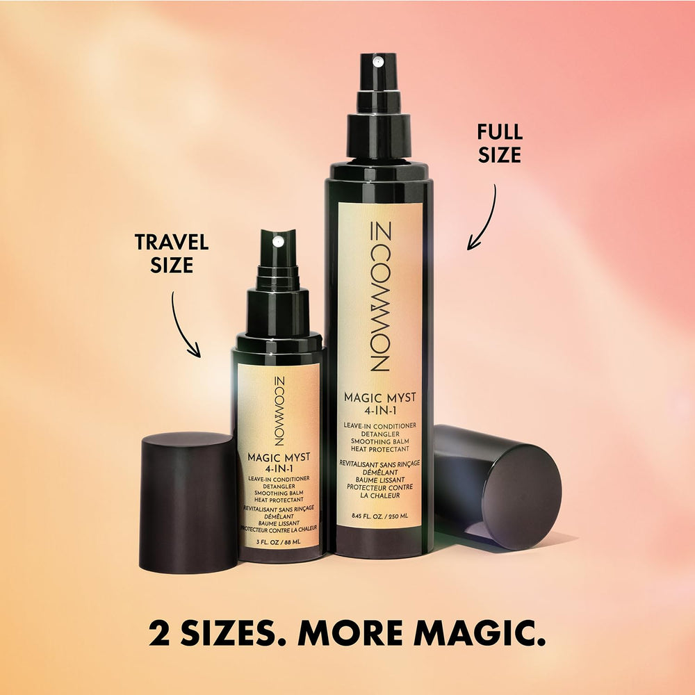 IN COMMON before and after image showing reduced frizz benefit
