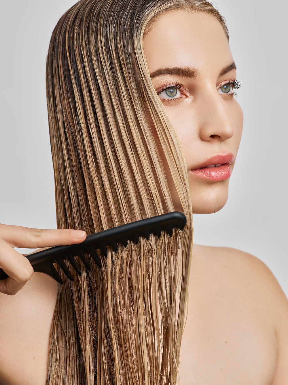 IN COMMON product on bathroom vanity conveying daily routine benefit