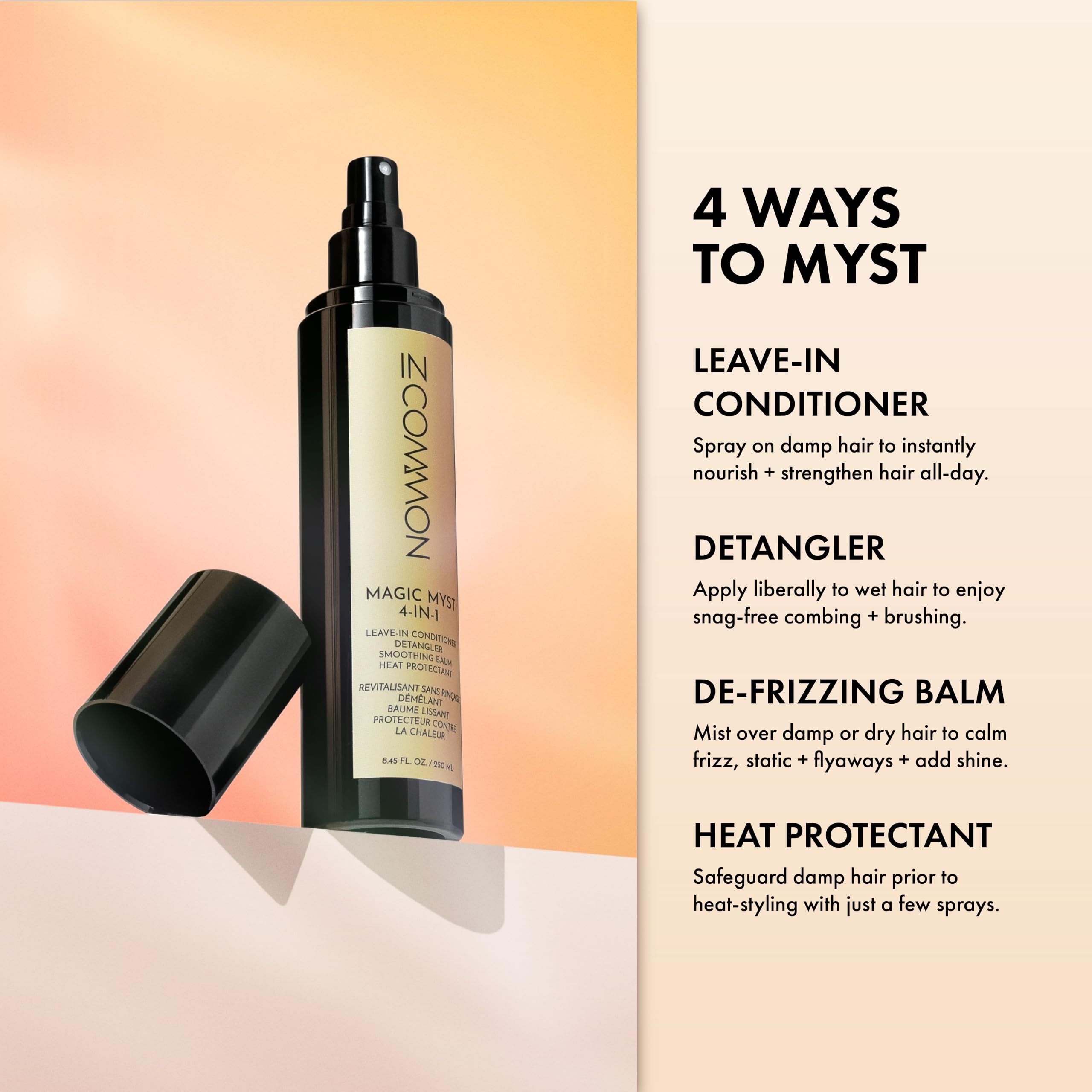 IN COMMON fine mist spray close-up providing even coverage benefit