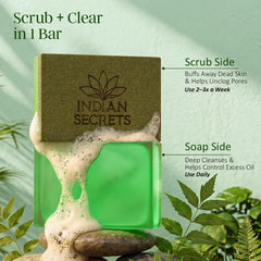 INDIAN SECRETS soap placed in modern bathroom for everyday use