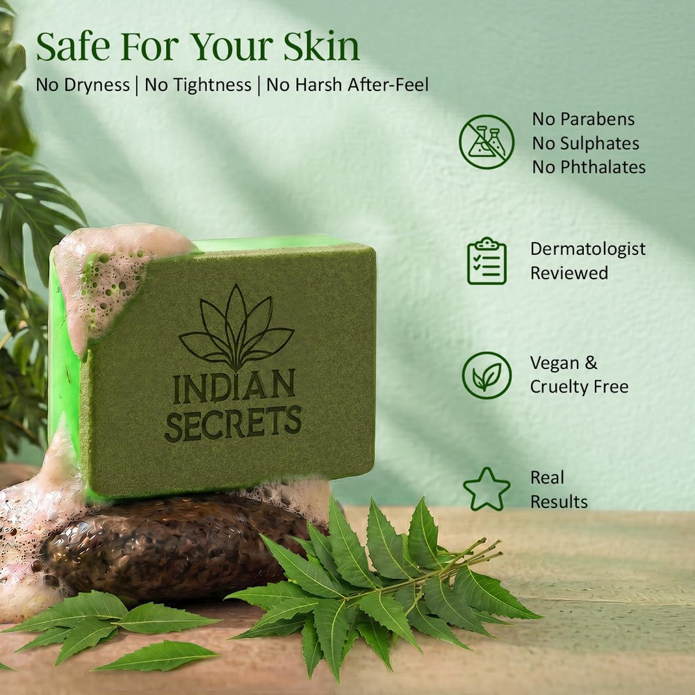 INDIAN SECRETS creamy lather on hand demonstrating effective cleansing