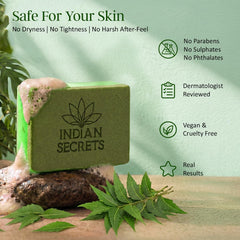 INDIAN SECRETS creamy lather on hand demonstrating effective cleansing