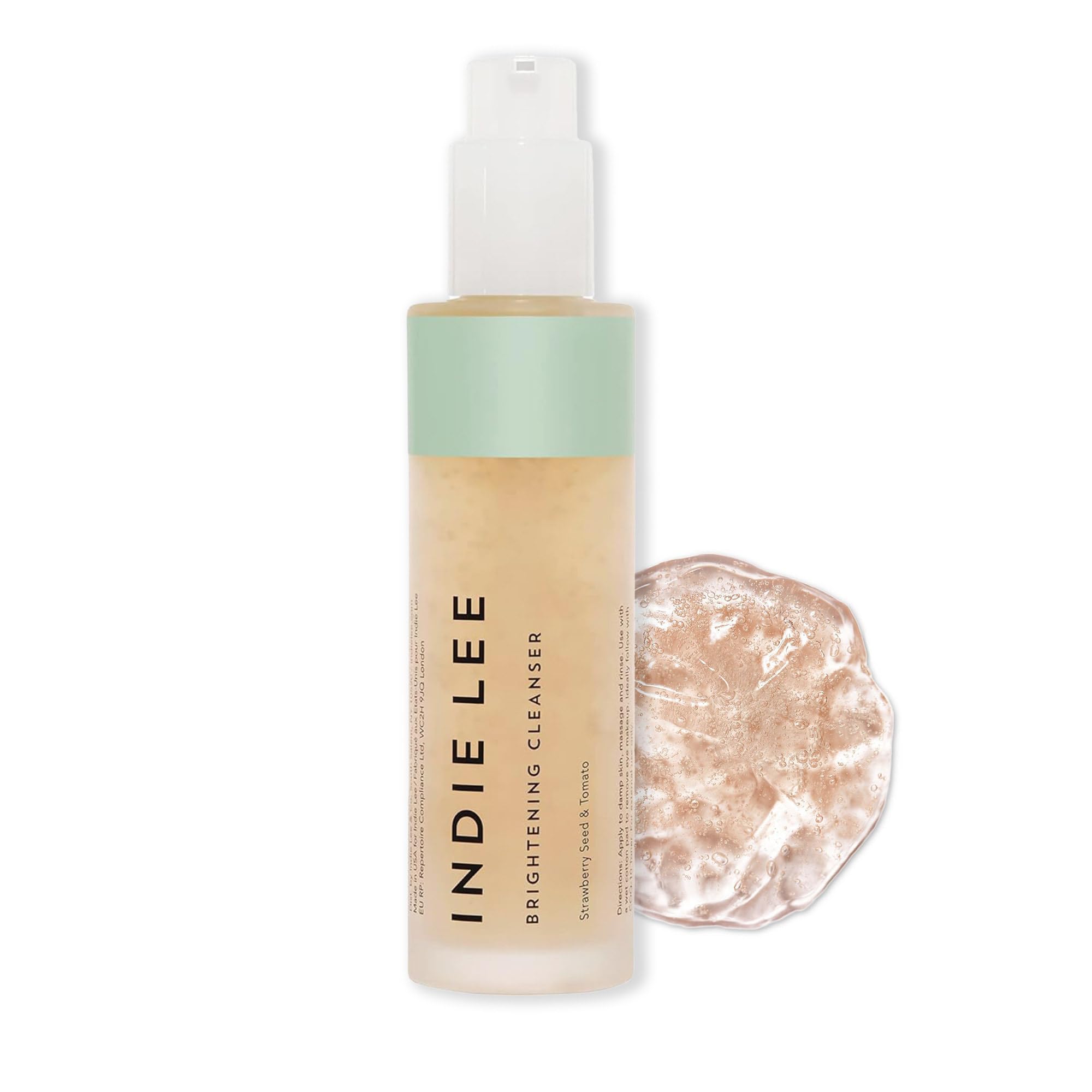 Indie Lee front packaging showing cleanser and brightening benefit