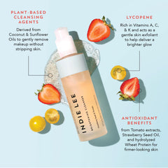 Indie Lee label close-up highlighting ingredient list and product claims