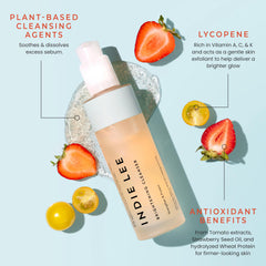 Indie Lee gel texture close-up showing lightweight hydrating feel