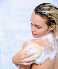 Indio Papago bar on bathroom tray in lifestyle scene, benefits everyday routine integration