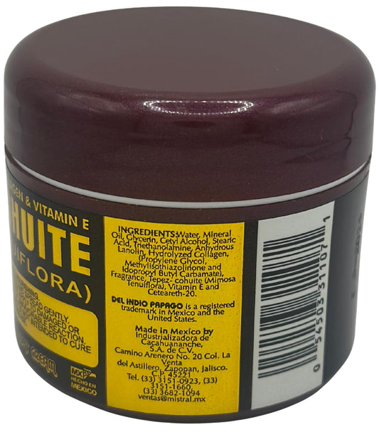 Indio Papago open jar texture demonstrating smooth creamy hydration