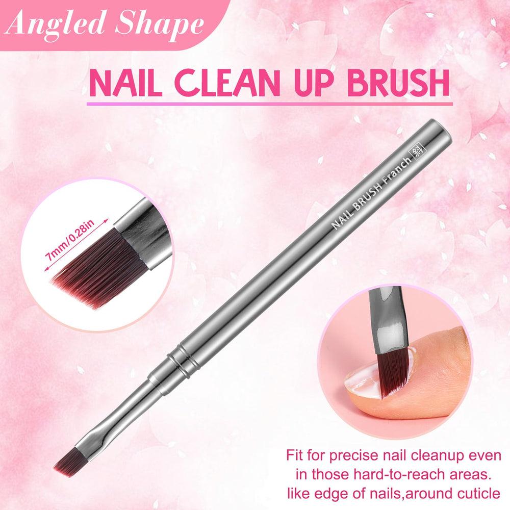 INENK detail of angled brush tip, reaches tight cuticle edges