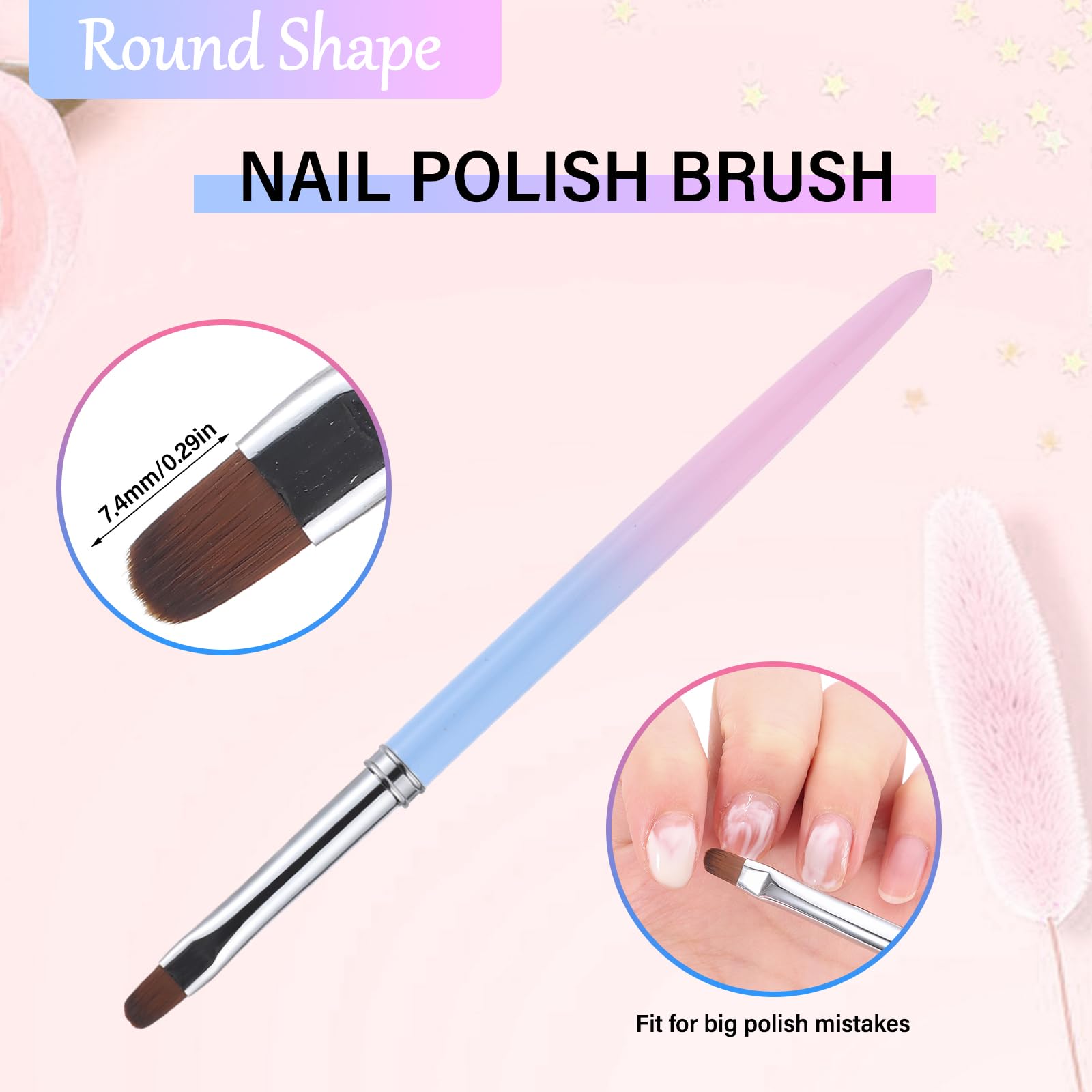 INENK brush with cap on protecting bristles for longer tool life