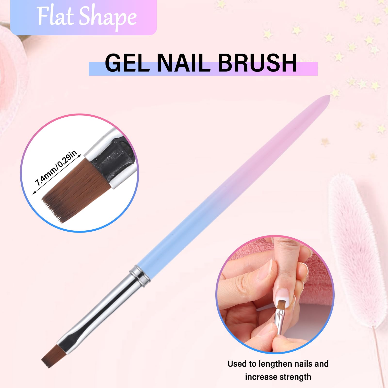 INENK brush in use cleaning cuticle for a crisp manicure finish