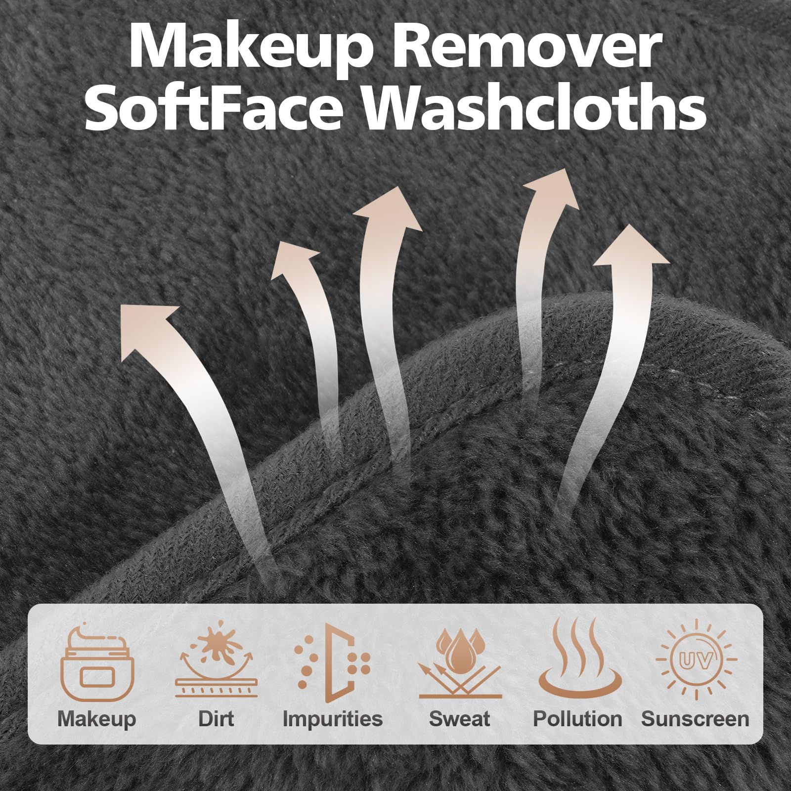 INFICRIME microfiber texture close-up highlighting softness and superior makeup lift benefit