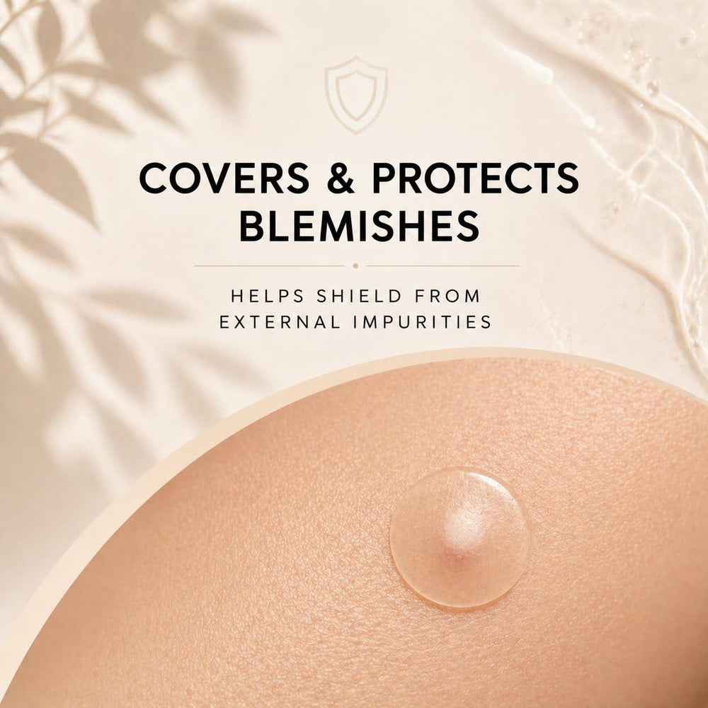 INFINITY ZONE patch applied on cheek demonstrating discreet coverage