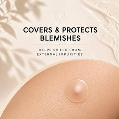 INFINITY ZONE patch applied on cheek demonstrating discreet coverage