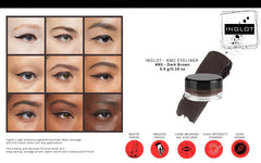 The Beauty Box INGLOT AMC Eyeliner Gel 90 swatch on arm offering blendable natural definition