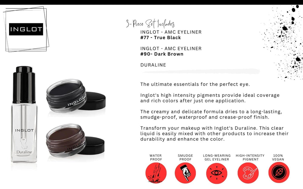 The Beauty Box INGLOT gel pots top view highlighting creamy texture and smooth application benefit