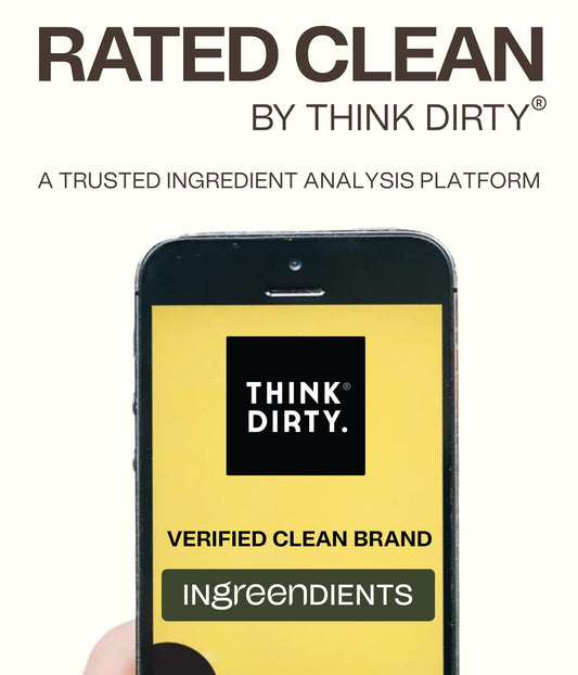 Ingreendients label closeup highlighting organic ingredients and safety benefit