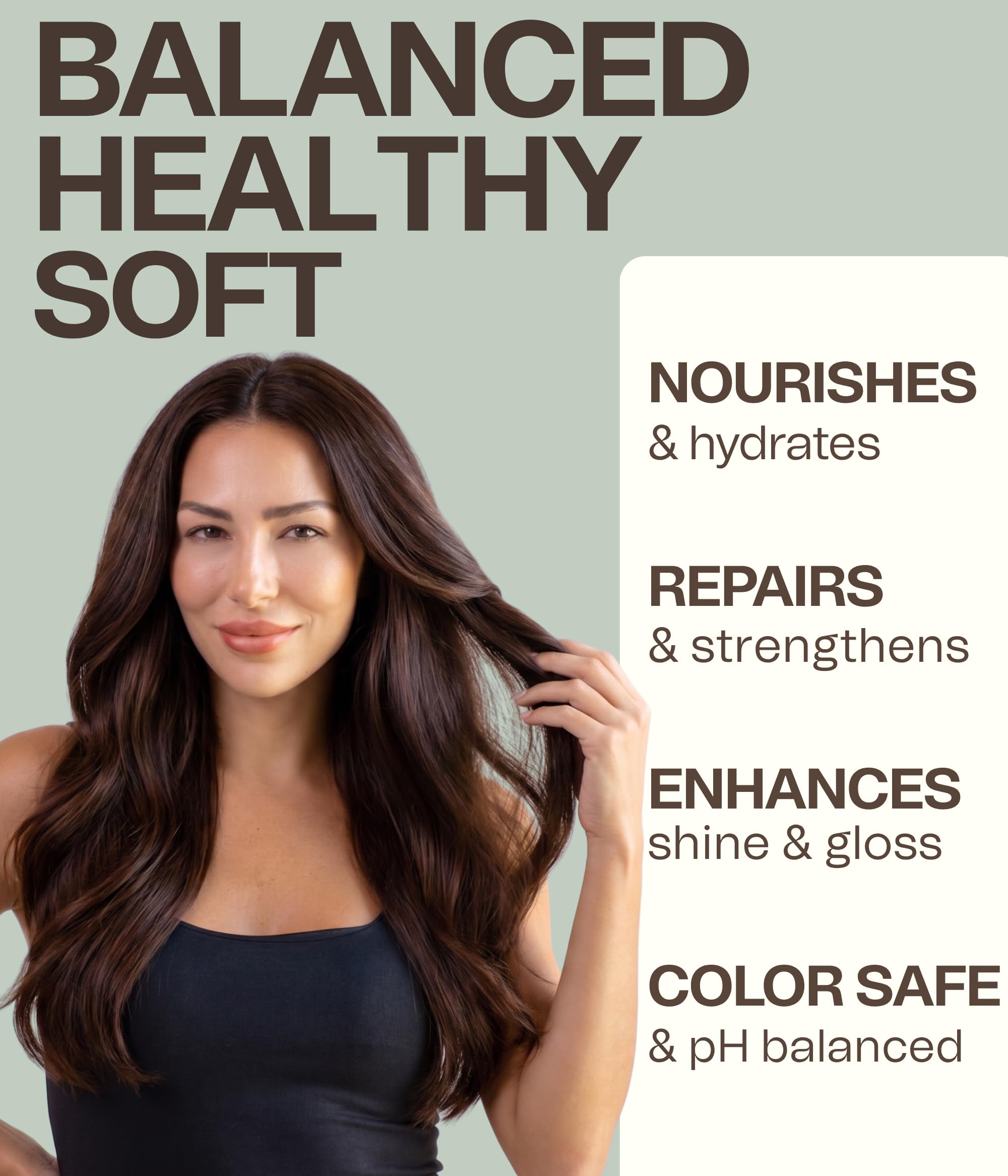 Ingreendients pouring shampoo onto wet hair showing easy application benefit