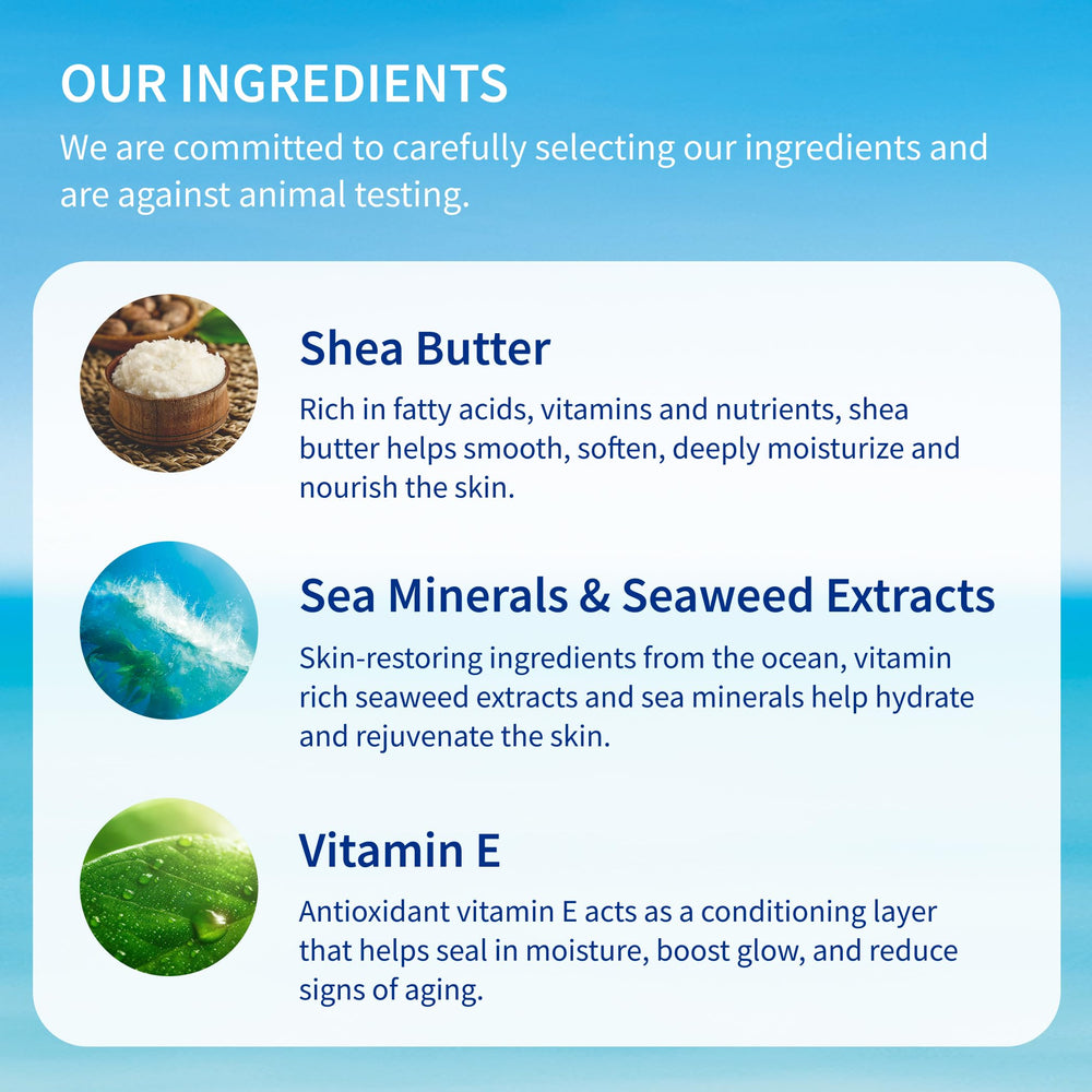 Inis ingredient focus on seaweed and minerals showing nourishing benefits