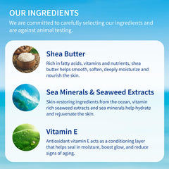 Inis ingredient focus on seaweed and minerals showing nourishing benefits
