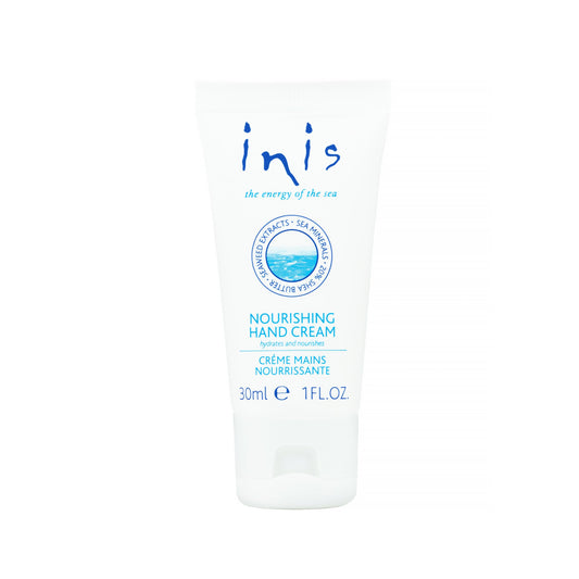 Inis shea butter hand cream front tube showing packaging and brand benefits