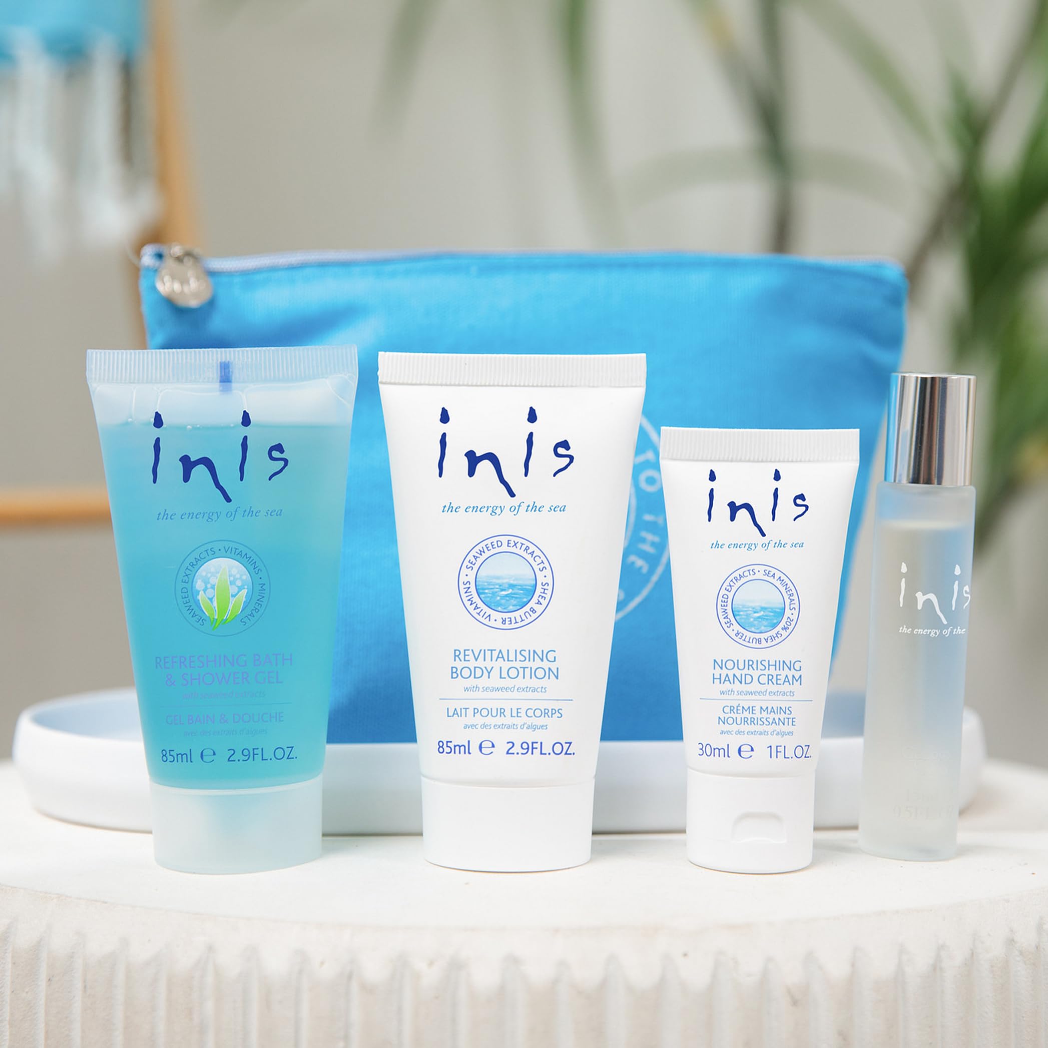 Inis revitalizing body lotion applied on hand demonstrating hydration benefit