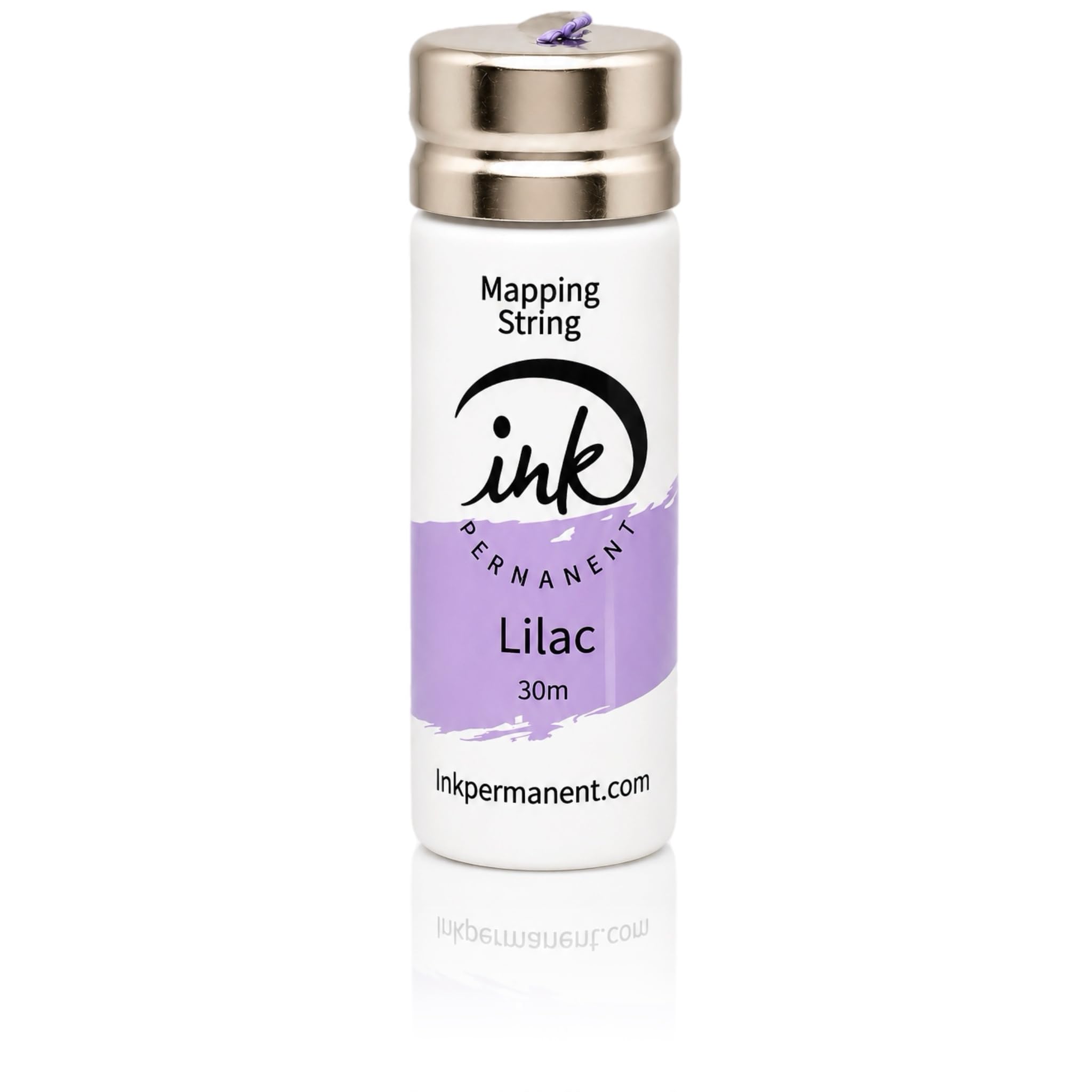 Ink Permanent lilac spool front view showing label and length benefit