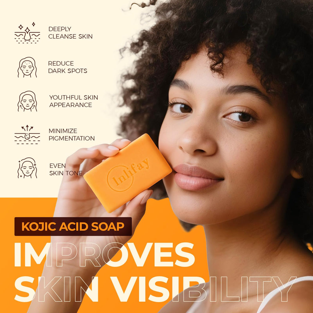 Close-up of Inlifay soap texture showing smooth surface and nourishing feel for skin comfort