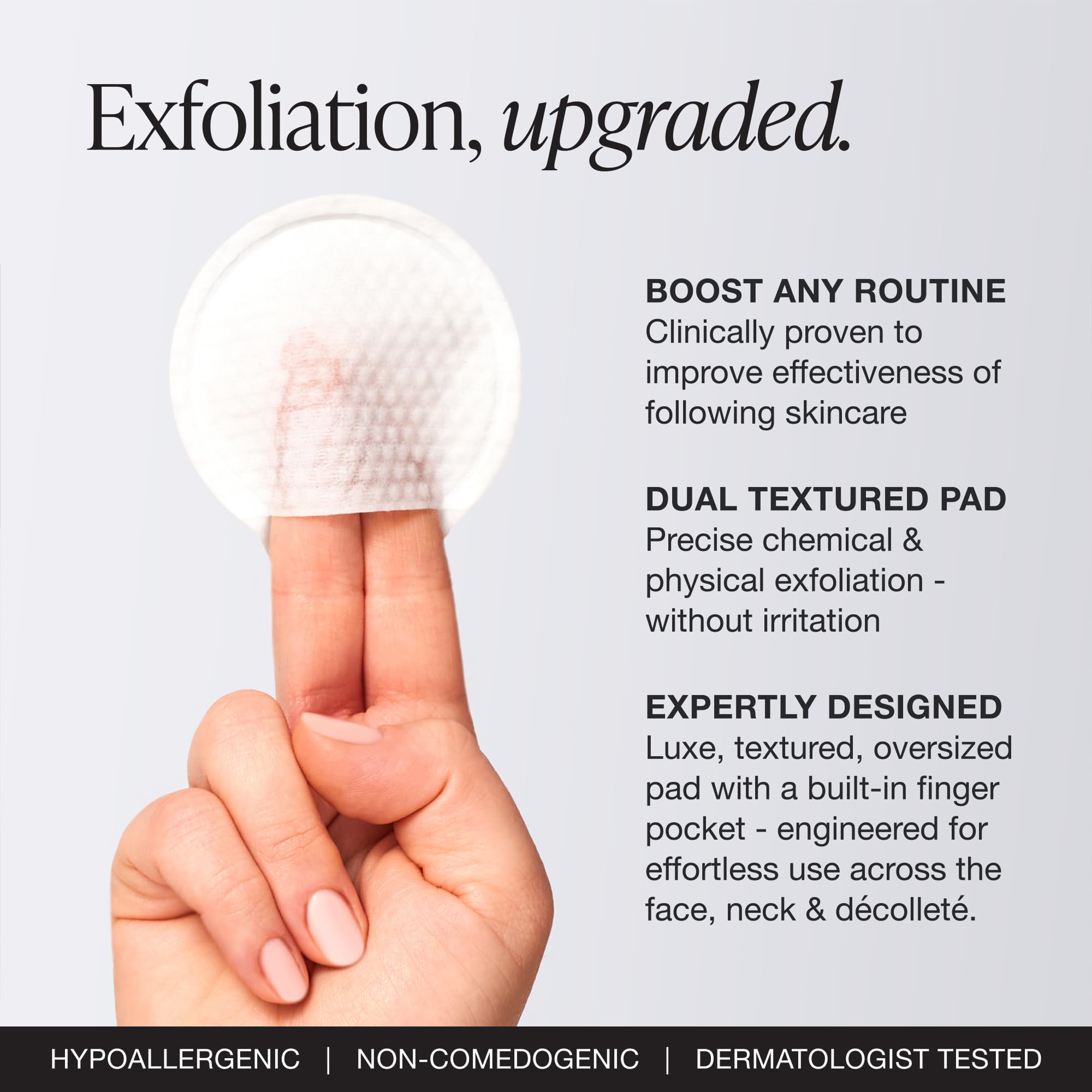 INNBEAUTY Project close-up pad texture showing soaked exfoliant