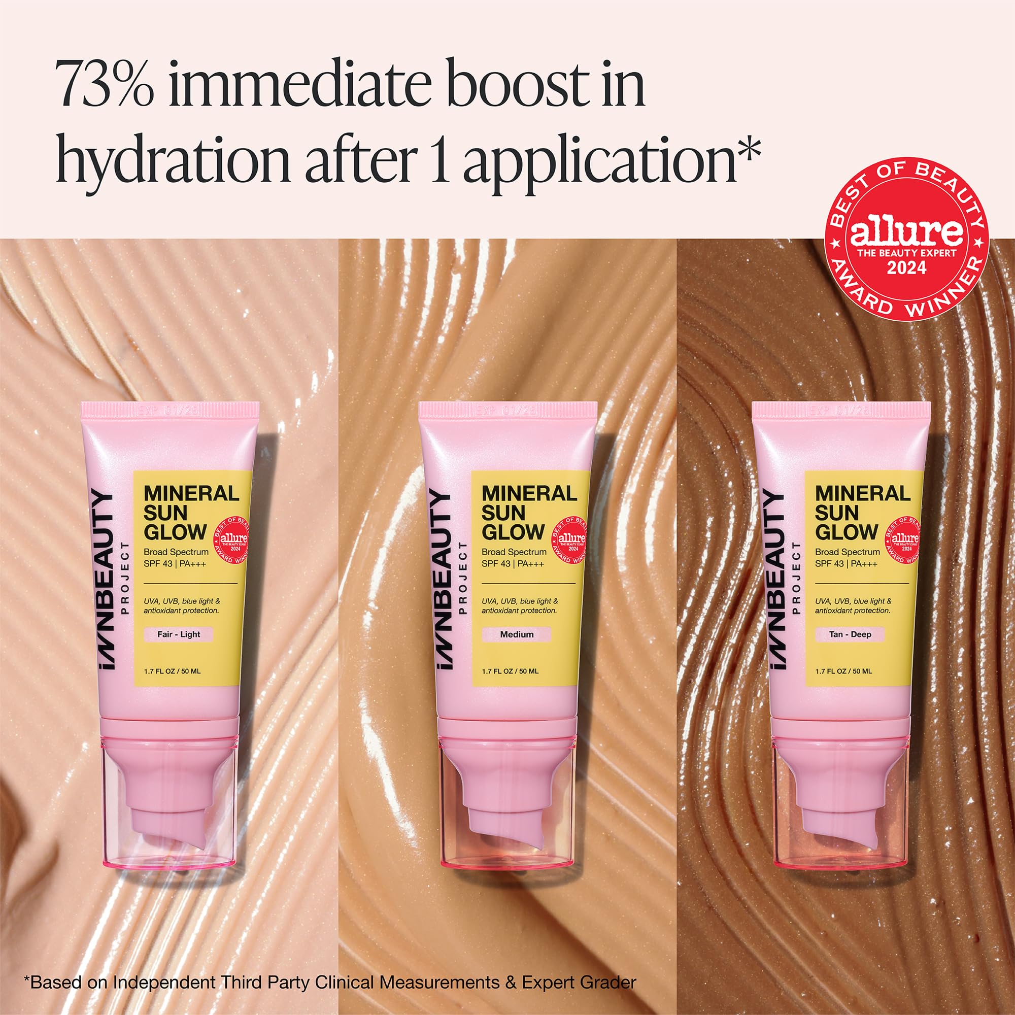 INNBEAUTY Project 50ml bottle beside ruler for size and portability