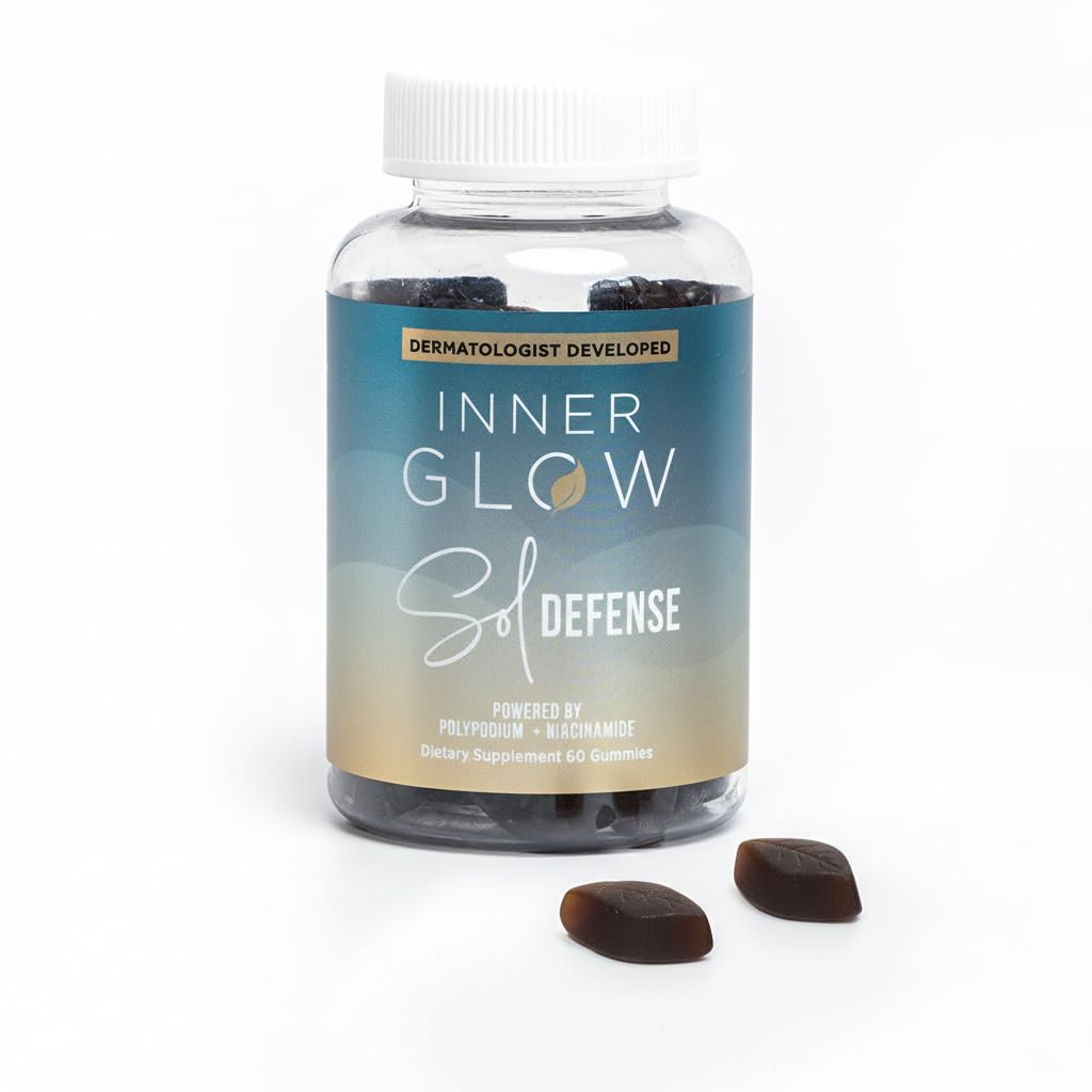 Inner Glow bottle front view showing clean packaging and travel benefit