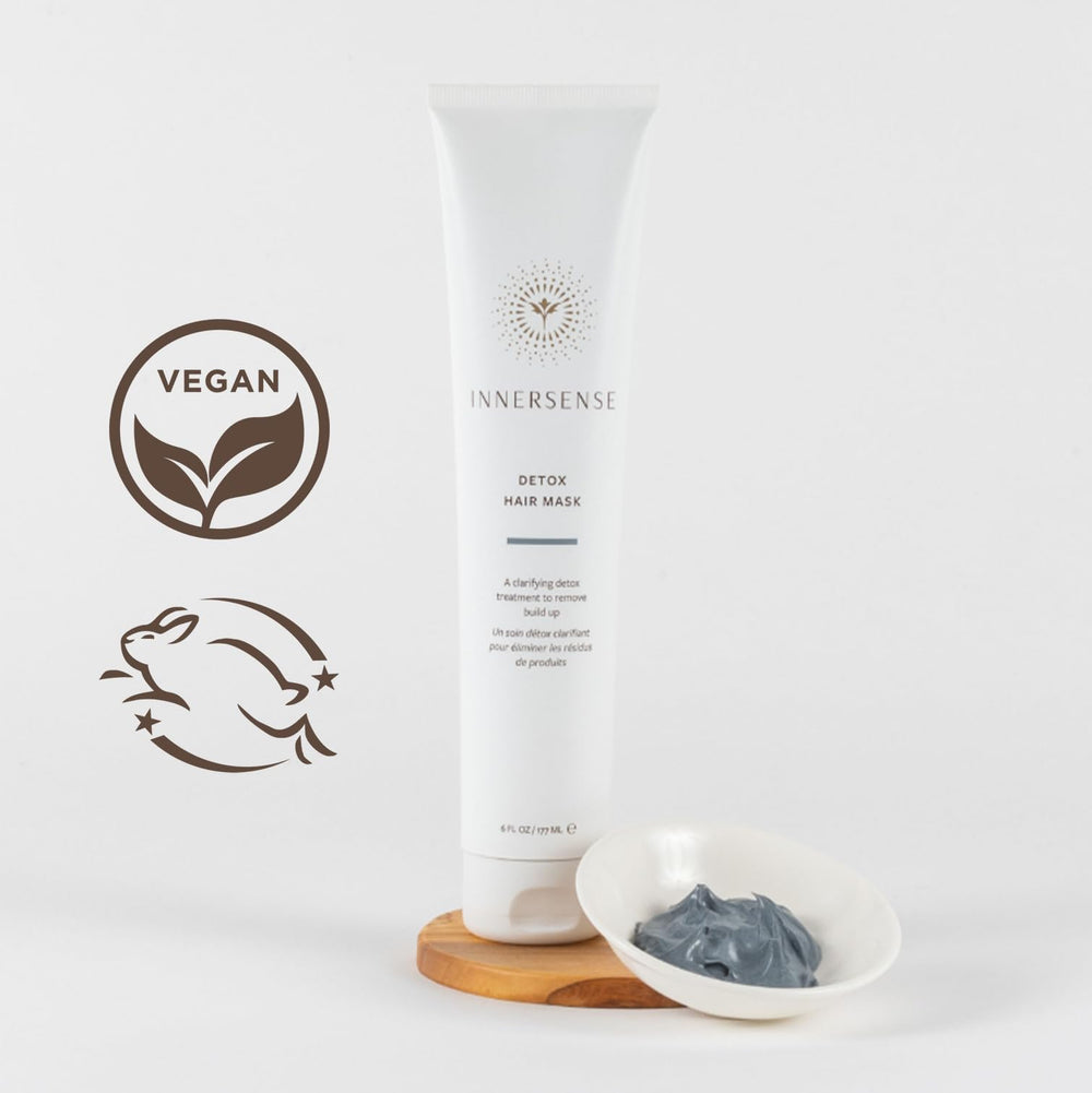 INNERSENSE activated charcoal ingredient close-up drawing impurities