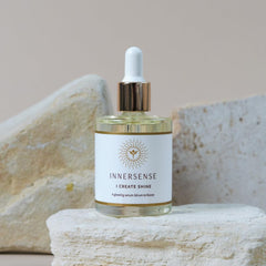 INNERSENSE on bathroom vanity lifestyle shot conveying clean daily routine