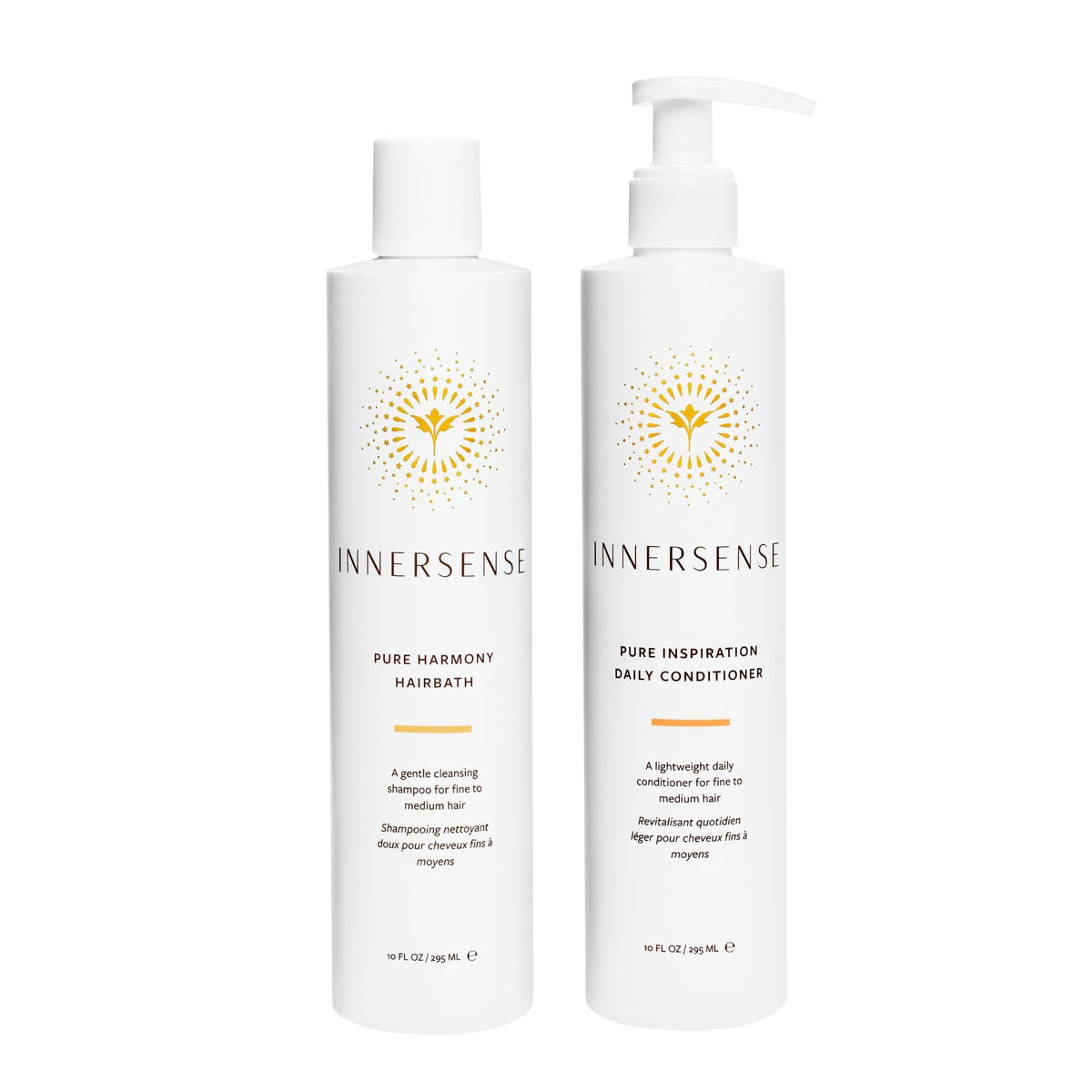 INNERSENSE duo front packaging showing both 10 fl oz bottles and clean branding for shelf appeal