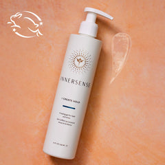 INNERSENSE gel texture on palm highlighting smooth consistency and control
