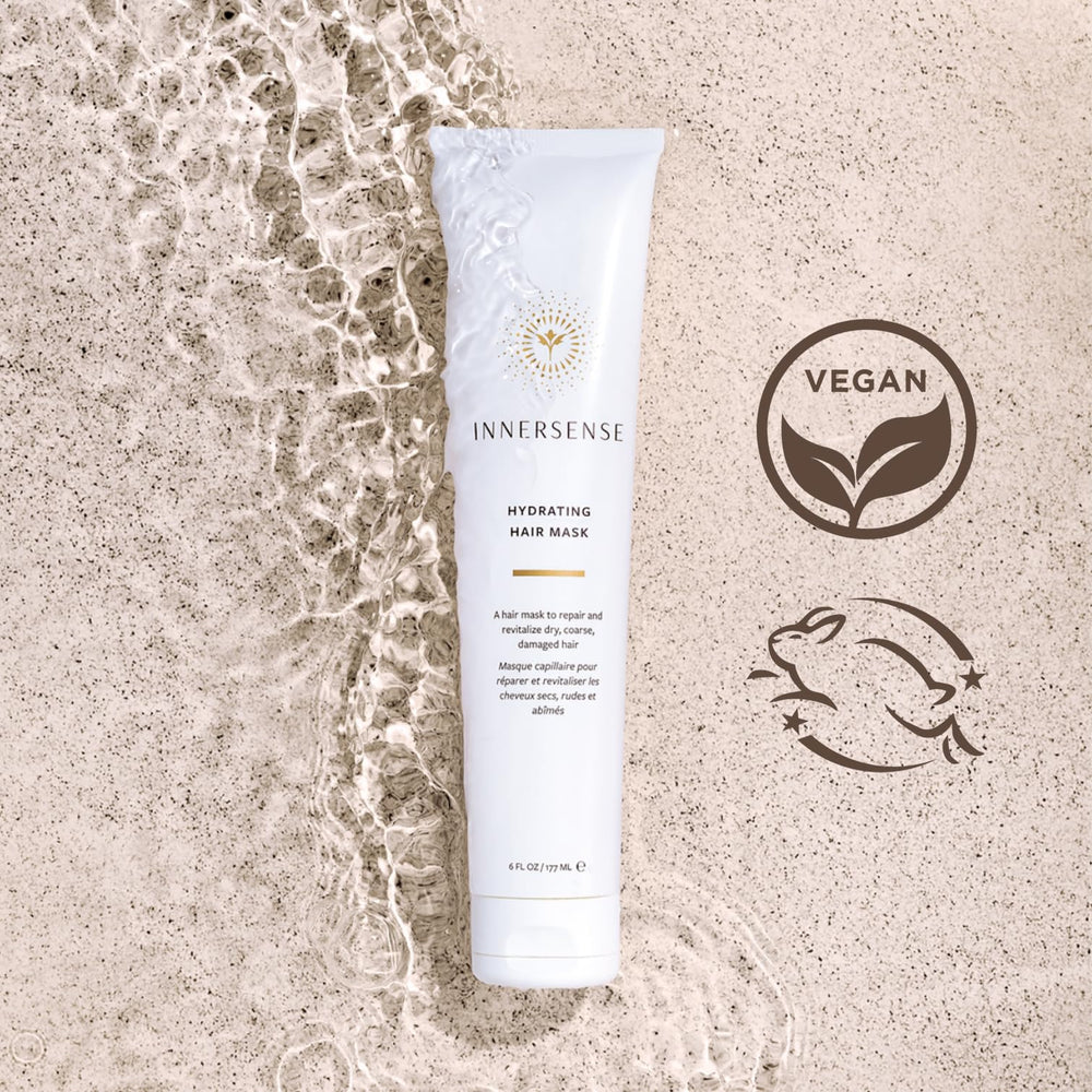 INNERSENSE hydrating mask key ingredients shea tamanu jojoba showing natural benefits
