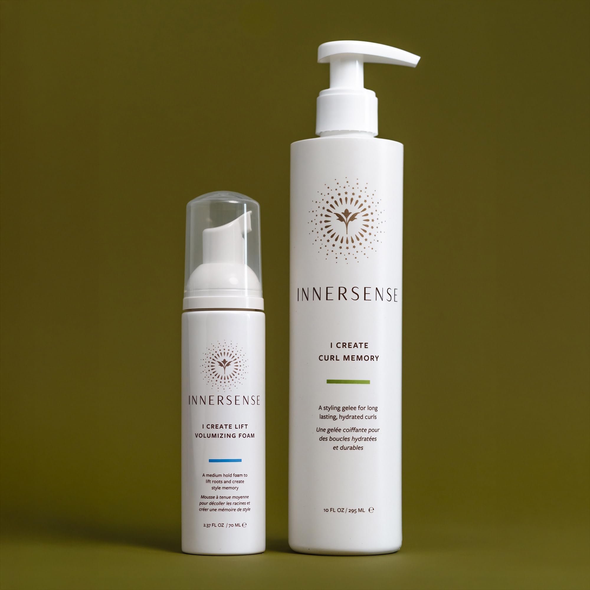INNERSENSE lifting foam dispensing to show airy texture and volumizing benefit