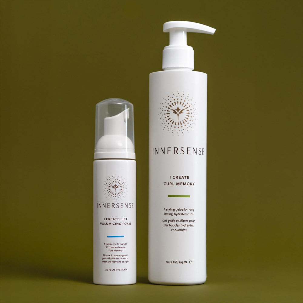INNERSENSE lifting foam dispensing to show airy texture and volumizing benefit