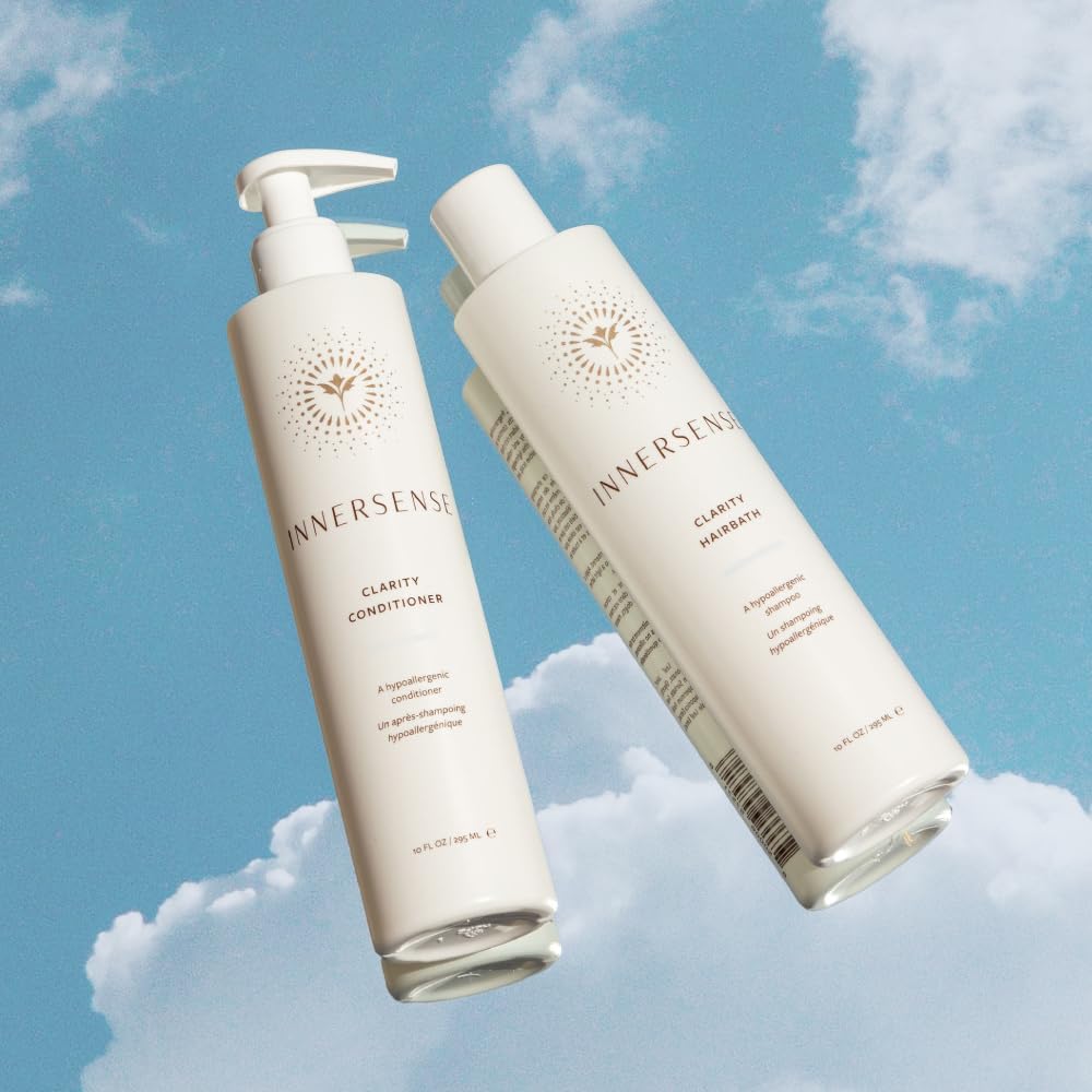 INNERSENSE on bathroom shelf beside plants, conveys natural, eco-friendly routine