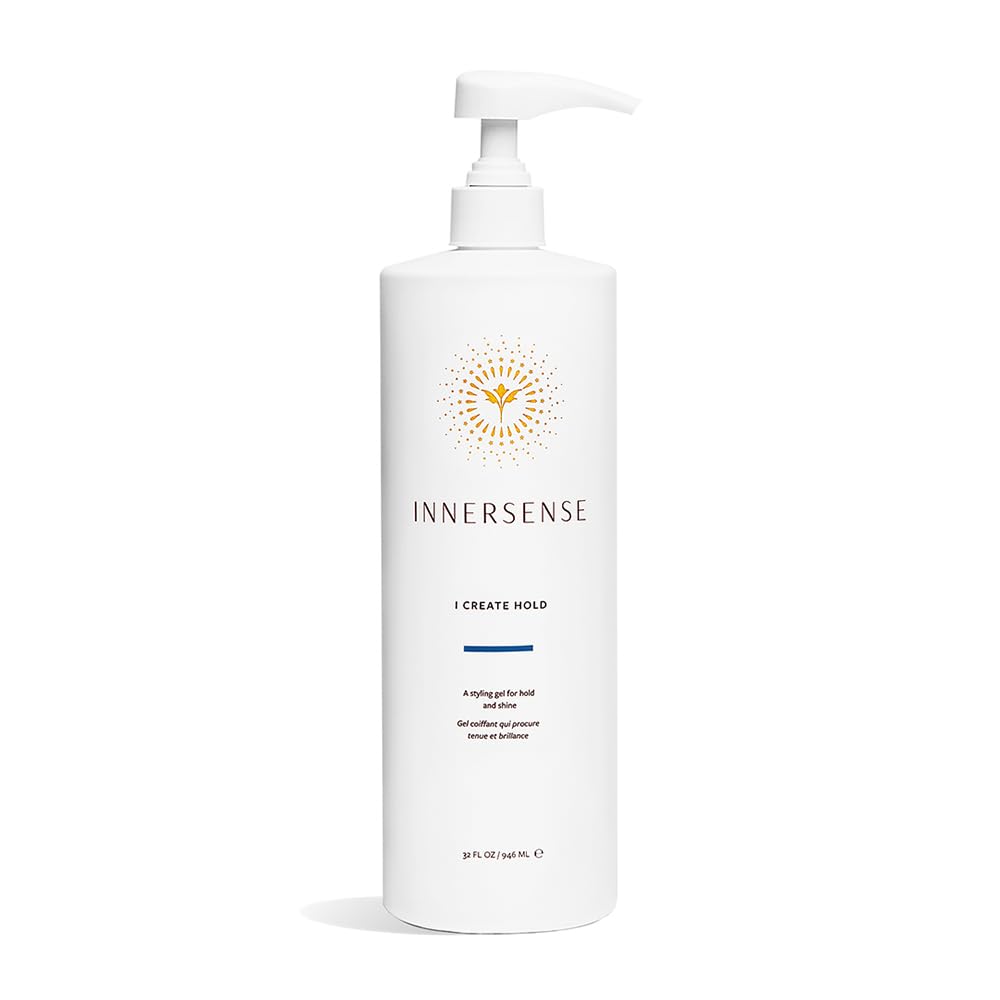 INNERSENSE pump bottle front view showing clean branding and size benefit