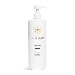 INNERSENSE pump bottle front view showing clean branding and size benefit