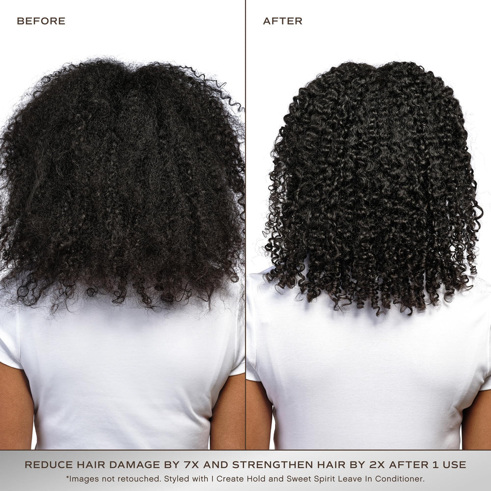 INNERSENSE before and after hair results showing smoother, reinforced strands