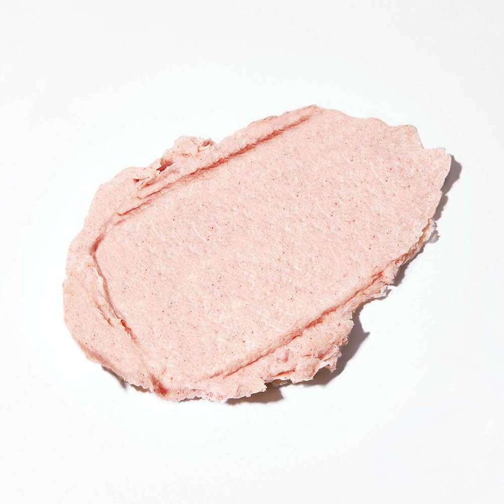 INNERSENSE close-up of scrub texture with red salt for effective exfoliation