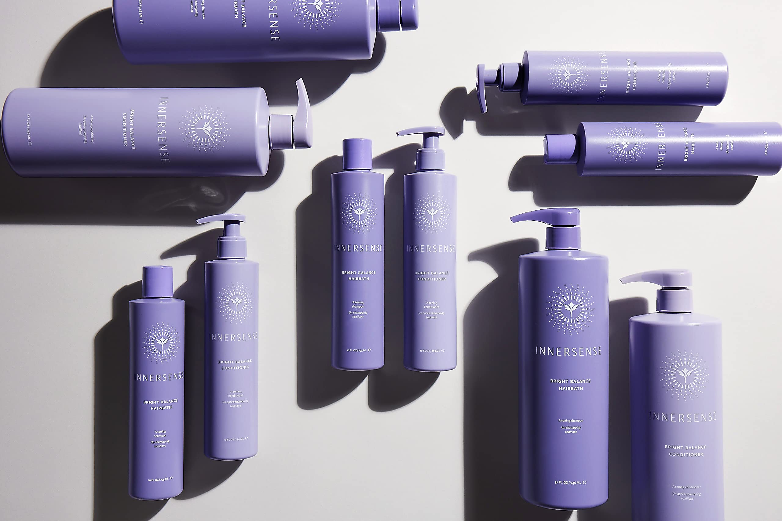 INNERSENSE shampoo lather on wet hair reducing brassiness benefit